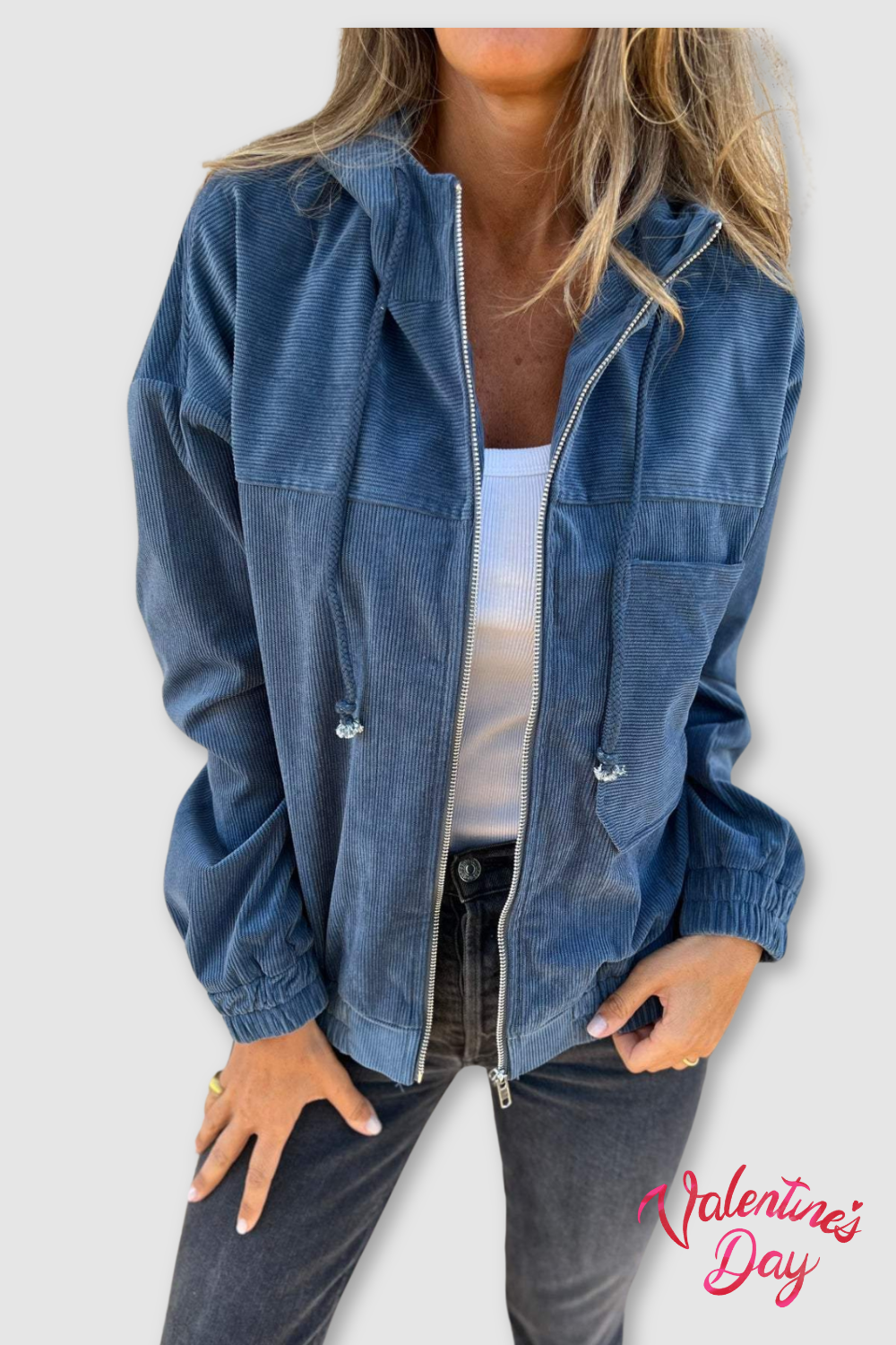 Audrey  - Lässige Jacke mit Kapuze